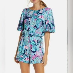 LILLY PULITZER BRITTON LOOKIN SHARP ROMPER women’s size S